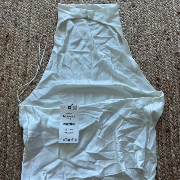 ZARA Ecru Satin Effect Halter Top – Sizes XS & M – NWT Brand New with Tags 🤍 - Picture 10 of 10